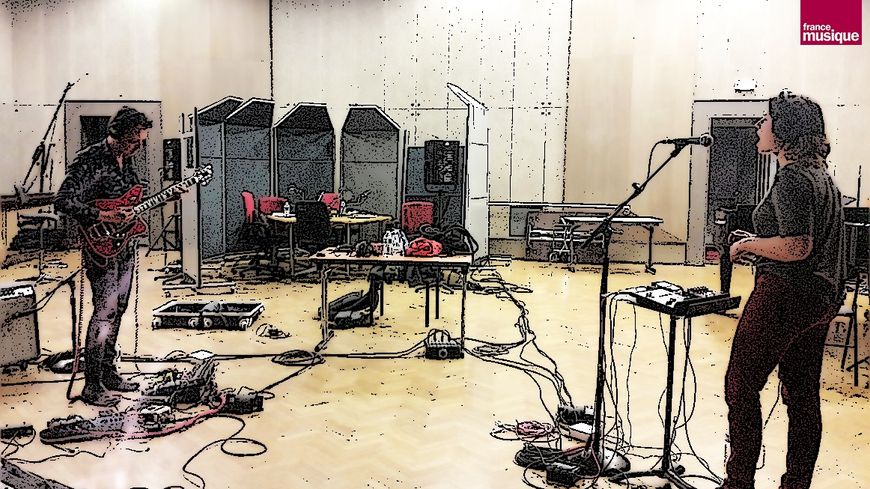Yolk en enregistrement au studio 107