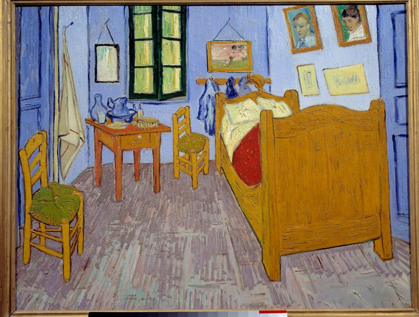 "La chambre de Vincent Van Gogh a Arles" Peinture de Vincent van Gogh (1853-1890)