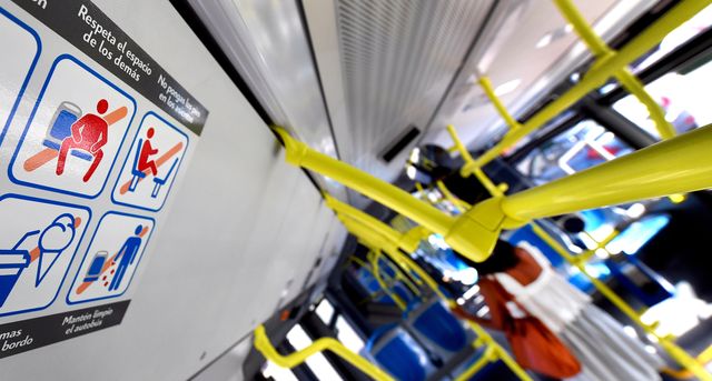 La campagne dans les bus madrilène