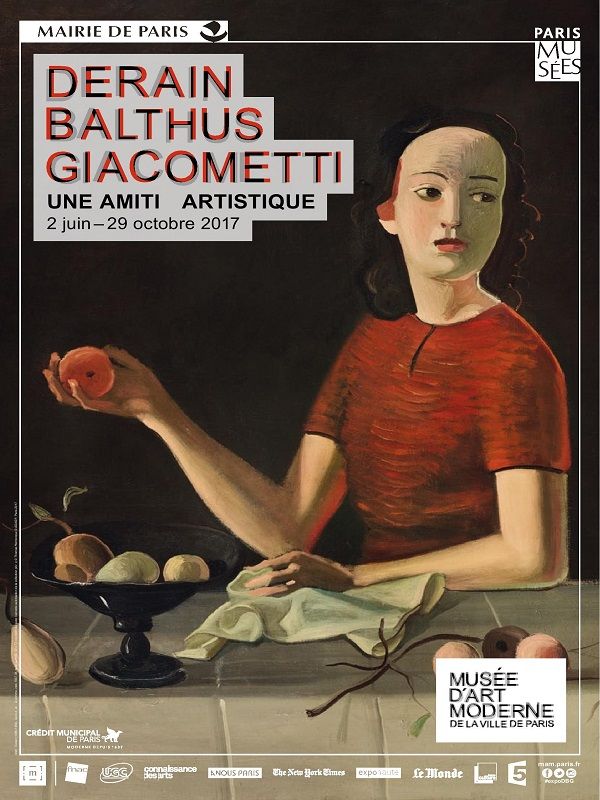Affiche exposition "Derain, Balthus, Giacometti. une amitié artistique" au MAM