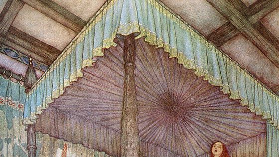 Illustration du conte "La princesse aux petits pois" en 1911 ©Getty - GraphicaArtis