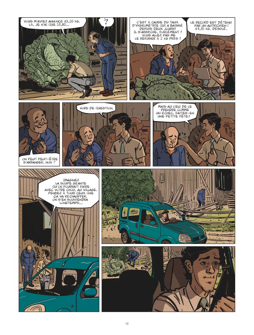 Planche du "Guide mondial des records" de Tonino Benacquista et Nicolas Barral