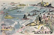 La Sortie de l'opéra en l'an 2000 (vers 1882), lithographie d'Albert Robida