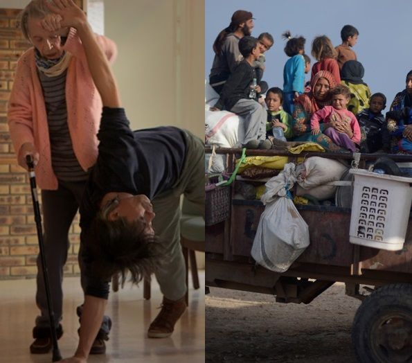 Image du film "Une jeune fille de 90 ans" // Civils fuyant Raqqa en mai 2017