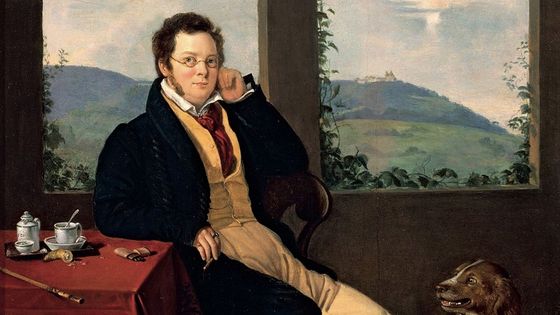 Portrait de Franz Schubert par Gábor Melegh, 1827