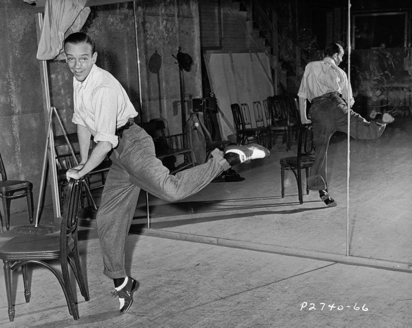 Fred Astaire en répétition en 1945