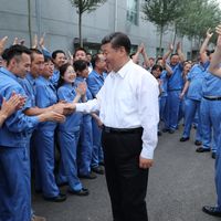Xi Jinping fait cette semaine une tournée de diverses usines, à la rencontre d'ouvriers, pour vérifier la qualité des infrastructures