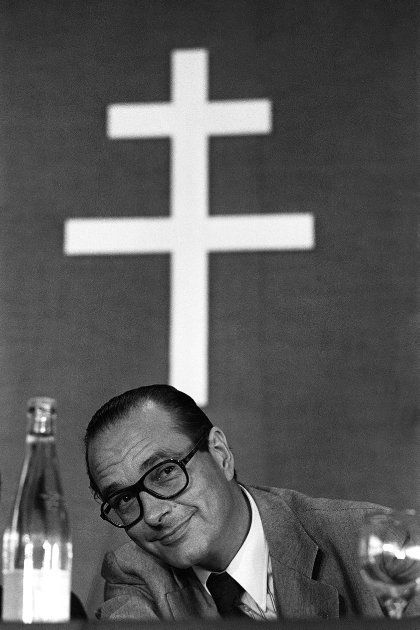 Jacques Chirac en 1977 au premier congrès du RPR, créé six mois plus tôt.