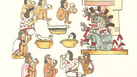 Scène interprétée comme un repas rituel anthropophage aztèque - Wikimedia Commons