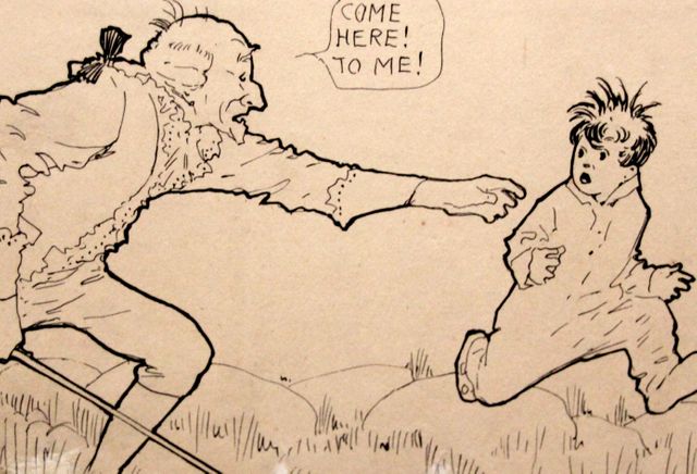 Georges Washington apparait dans un des cauchemars de Little Nemo in Slumberland - Détail d'une planche présentée dans l'exposition Winsor McCay