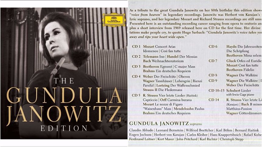 Deutsche Grammophon publie un coffret pour célébrer les 80 ans de la soprano, "The Gundula Janowitz Edition"
