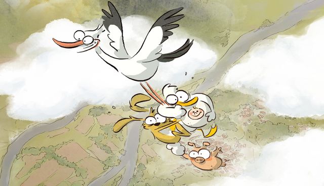 Un bébé à livrer - extrait du Grand Méchant Renard de Benjamin Renner et Patrick Imbert