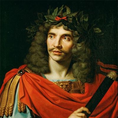 Portrait de Molière en Jules César dans La Mort de Pompée