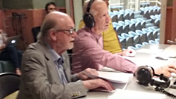 Jean-Pierre Leguay en enregistrement pour Alla Breve, aux côtés de Daniel Zalay ©Radio France - Anne Montaron