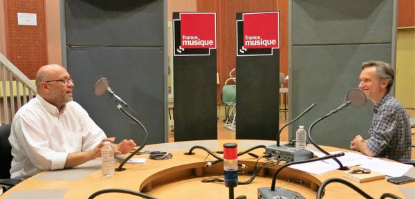 France Musique, studio 119... Bertrand Dicale & Philippe Venturini (de g. à d.)