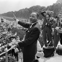 Martin Luther King à Washington en 1963 lors de fameux discours