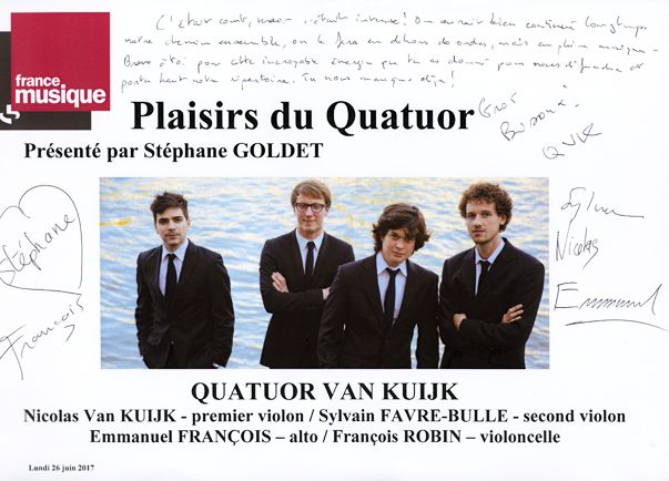 Livre d'or Katuor Van Kuijk