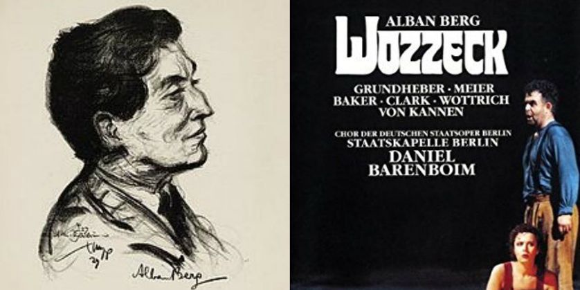 Croquis représentant Alban Berg / DVD de l'opéra Wozzeck, direction: Daniel Barenboim