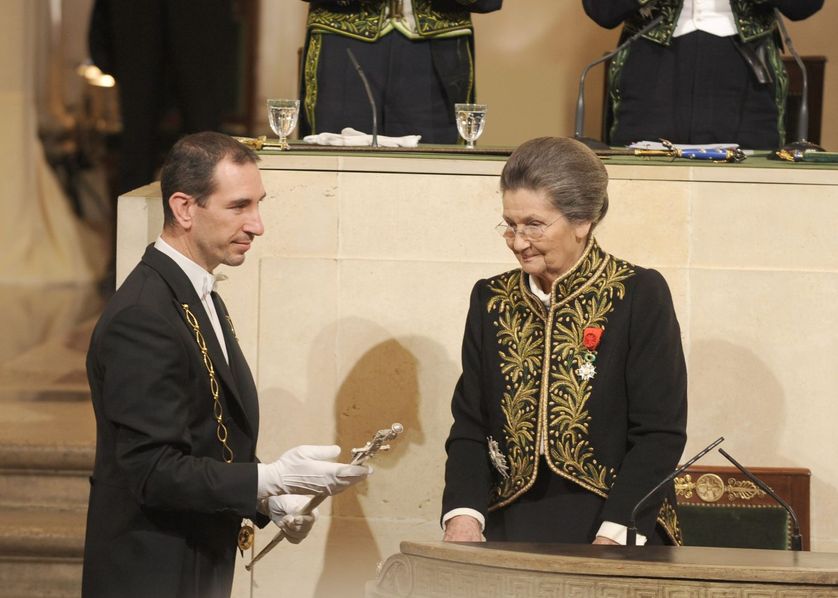 Simone Veil lors de sa réception à l'Académie française le 18 mars 2010.