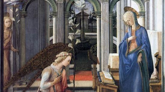 "L'Annonciation" par Filippo Lippi (circa 1443)