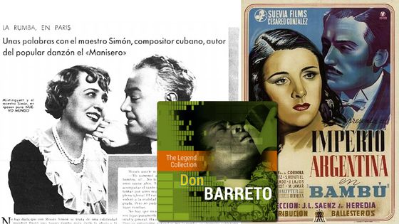 Détail page du Nuevo Mundo du 13-5-1932 (M. Simons & Mistinguette) / Affiche du film Bambu / CD Don Barreto