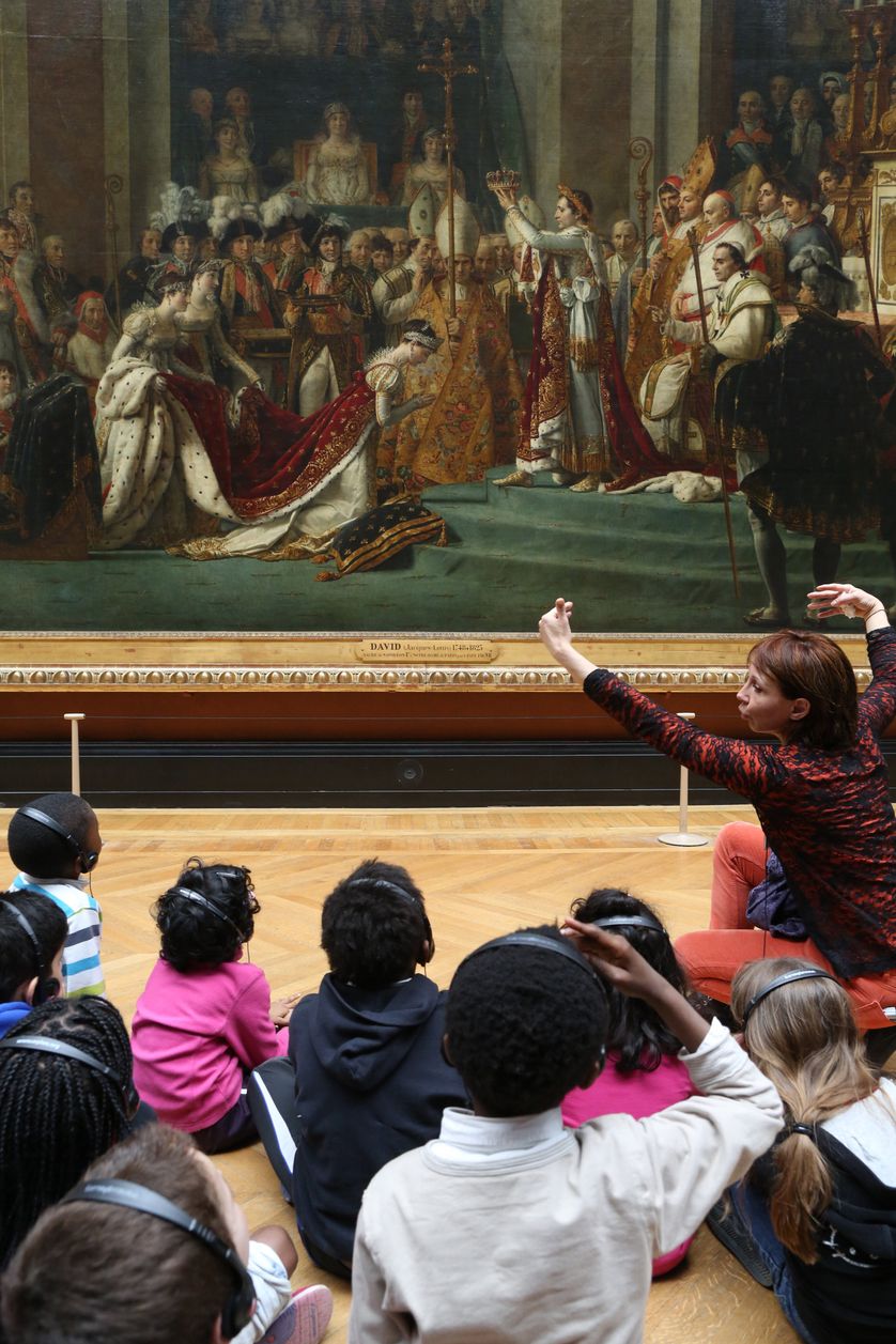 Enfants en visite au Musée du Louvre, 25/09/2012