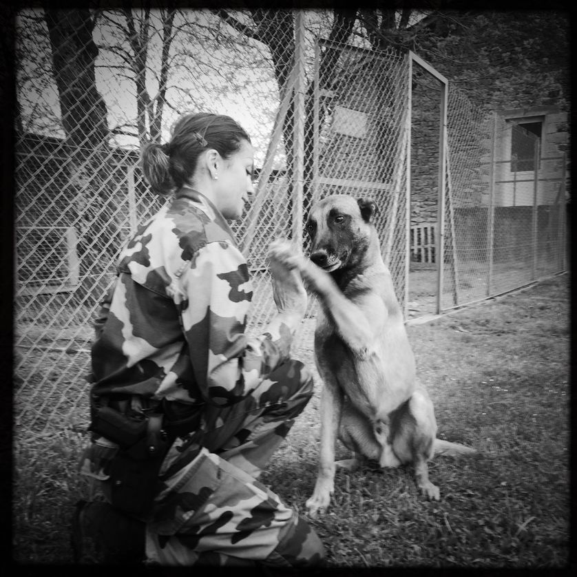 Claire et son chien Haegen
