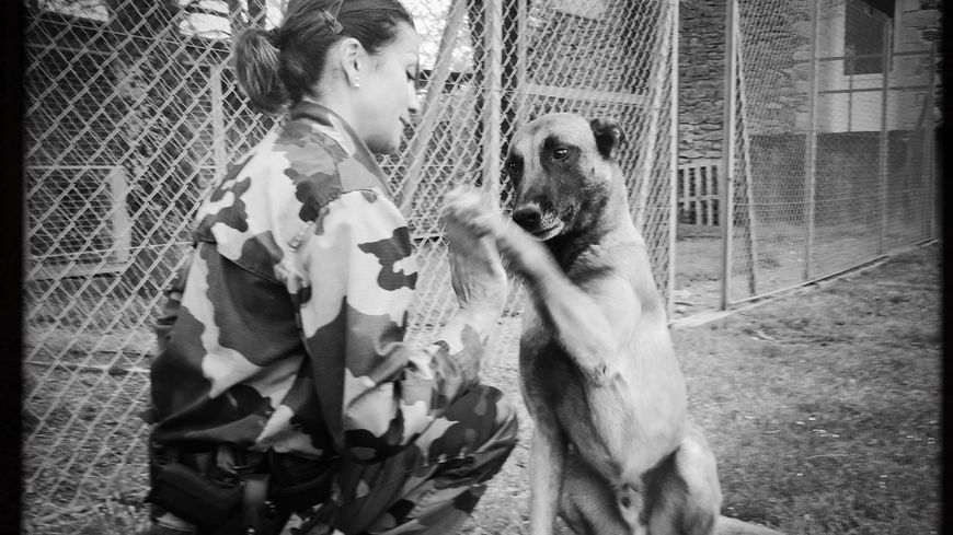 Claire et son chien Haegen