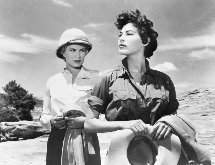 Grace Kelly et Ava Gardner dans une scène du film Mogambo, 1954