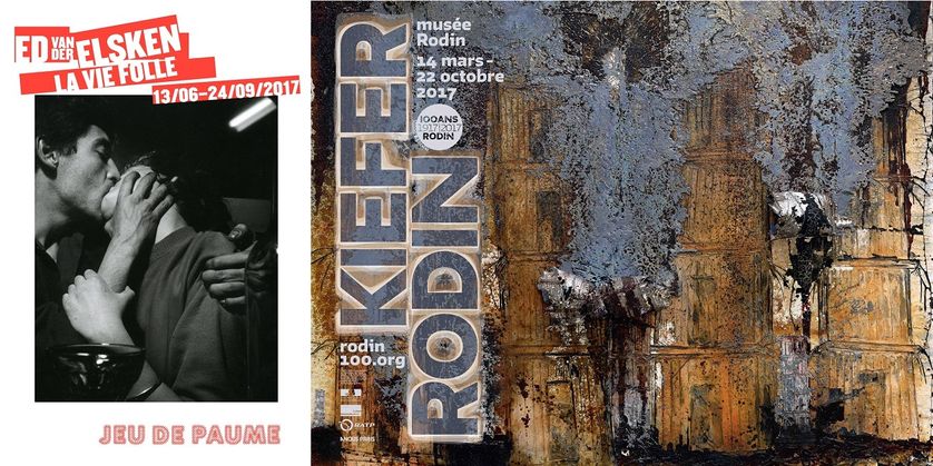 Affiches des expositions"Kiefer-Rodin" et "Ed van der Elsken, la vie folle"