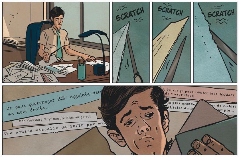 Case extraite d'une planche du "Guide mondial des records" de Tonino Benacquista et Nicolas Barral