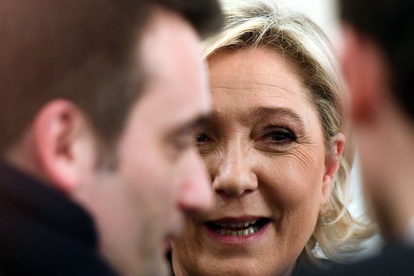 Florian Philippot et Marine Le Pen, le 2 mars 2017.