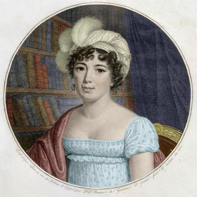 Portrait de Germaine Necker, baronne de Stael-Holstein (Stael Holstein), dite Madame de Staël (1766 - 1817)