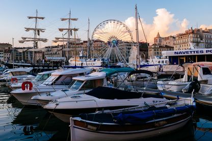 Bateaux sur le port de Marseille, 31 août 2016. Bateaux sur le port de Marseille, 31 août 2016.