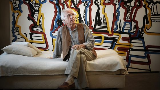 Photo de Gérard Fromanger dans son atelier à Paris ©AFP - OLIVIER LABAN-MATTEI / AFP