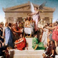 Tableau "Homère déifié" de Jean Auguste Dominique Ingres