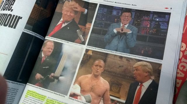 Extrait de l'article de Libération sur les humoristes et Trump