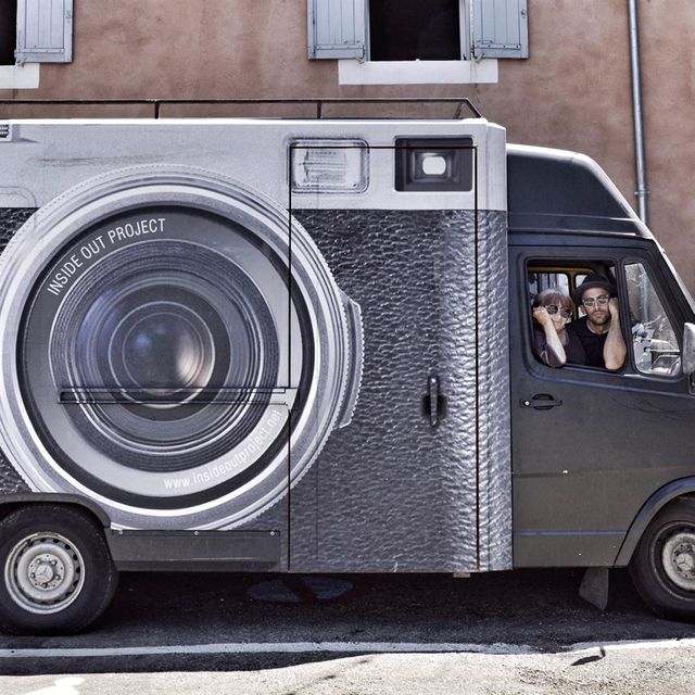La camionnette du film Visages, villages de JR et Agnès Varda
