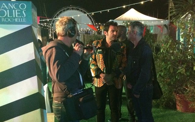 M avec Didier Varrod dans les loges