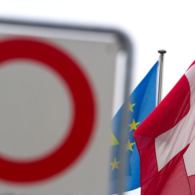 Frontière entre la Suisse et l'Europe à Bâle