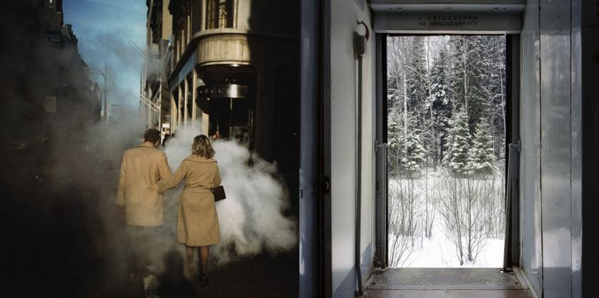 Couple au manteau camel sur Street Steam, New York, 1975 - Стансы - Посёлок (Stance - Posiolok), 2017