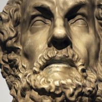 Buste d'Homère conservé au Pergamon Museum à Berlin