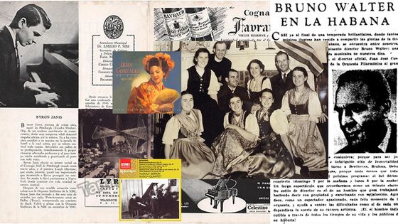 Article Byron Janis à Buenos Aires / CD : Irma Gonzalez-Rudolf Serkin & Adolf Busch / Cabaret Zombie (ex Eden Concert) / Famille Trapp (1940) / Article Bruno Walter dans le Diario de la Marina du 05 mars 1948