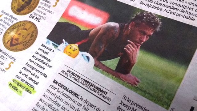 Extrait de l'article du Parisien sur Neymar