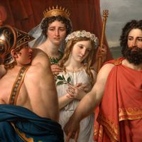 La colère d'Achille, tableau peint par Jacques-Louis David en 1819 tiré d'un épisode de l’Iliade. Collection du Kimbell Art Museum.