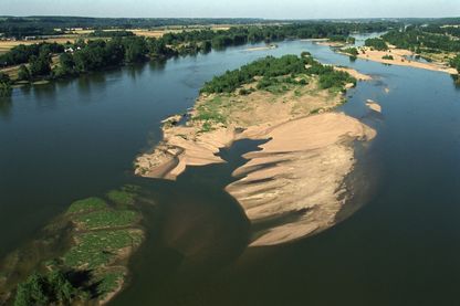 La Loire, vue aérienne du fleuve La Loire, vue aérienne du fleuve