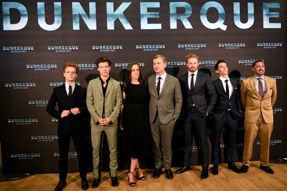 L'équipe du film "Dunkerque" de Christopher Nolan pour l'avant-première le Christopher Nolan à Dunkerque. L'équipe du film "Dunkerque" de Christopher Nolan pour l'avant-première le Christopher Nolan à Dunkerque.