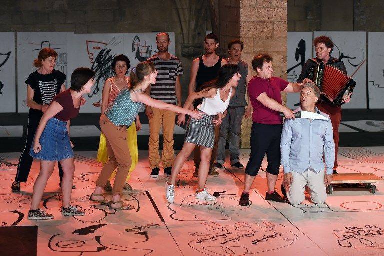 “Le vivier des noms” une pièce écrite et mise en scène par Valère Novarina, 2015, Avignon