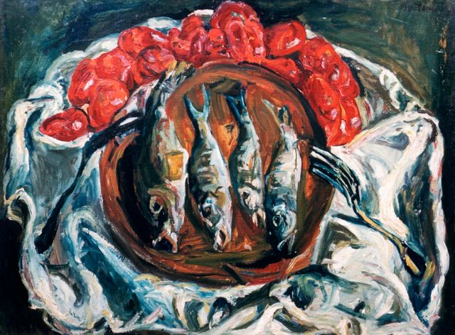 Poissons et tomates par Chaïm Soutine (1926)