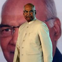 India's President-elect Ram Nath Kovind arrives to attend a ceremony after his victory, in New Delhi, India July 20, 2017